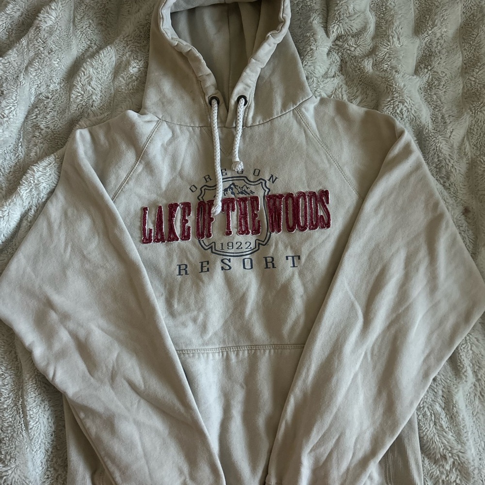Blue 84 Cream Hoodie from Lake of the Woods Oregon Resort